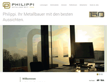 Tablet Screenshot of philippi-metallbau.com